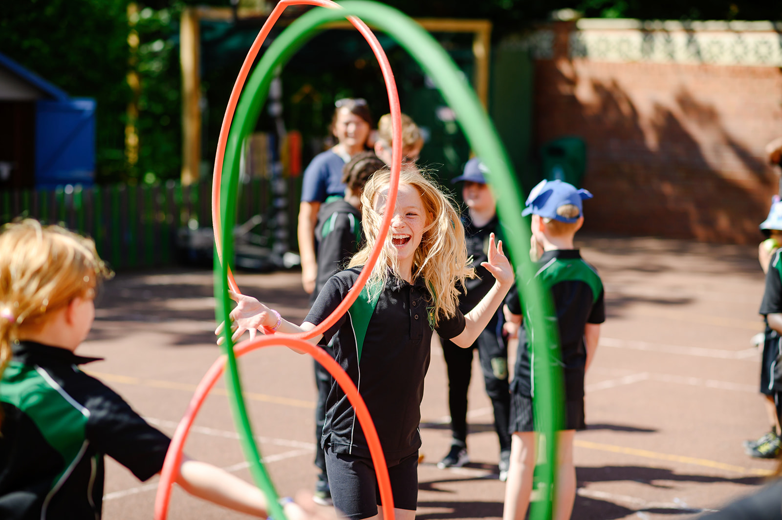 Children playing in the school yard