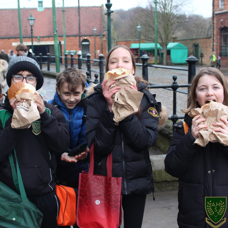 Pupils enjoying treats from the bakery